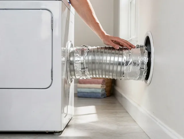 Professional dryer vent hose installation by Temescal Valley Dryer Vent Cleaning in Temescal Valley