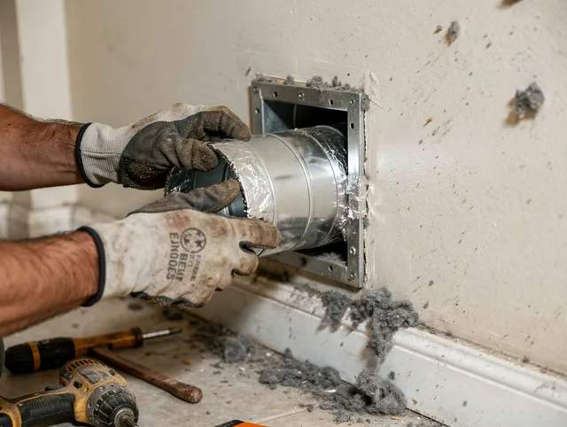 Professional dryer vent repair and installation by Temescal Valley Dryer Vent Cleaning in Temescal Valley
